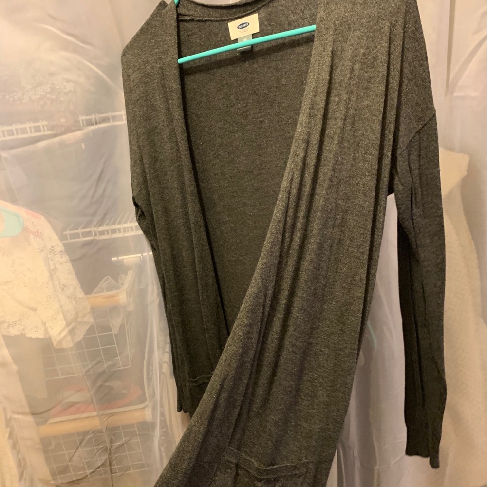 Long grey cardigan